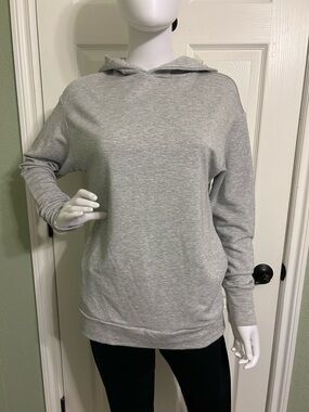 aerie Light Gray Hooded Pullover Sweatshirt